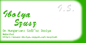 ibolya szusz business card